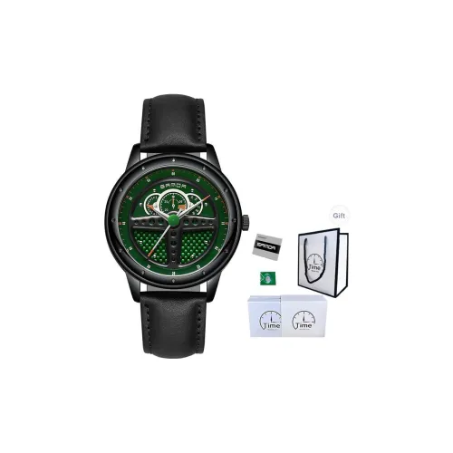 Sanda Кварцевый механизм кожаный ремешок мужские часы синий циферблат