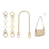 Gold[White Four-Leaf Clover+Daisy Extender Chain]+Decorative Chain 40cm
