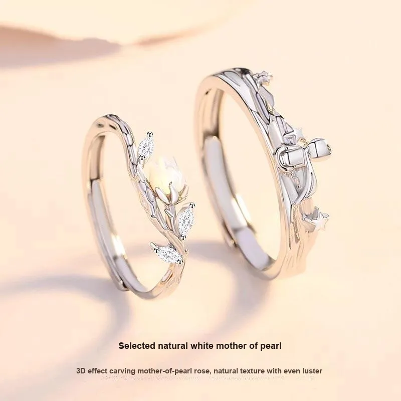 NIANNIANXI S999 Fine Silver Fresh And Trendy Sterling Silver Ring Unisex-4
