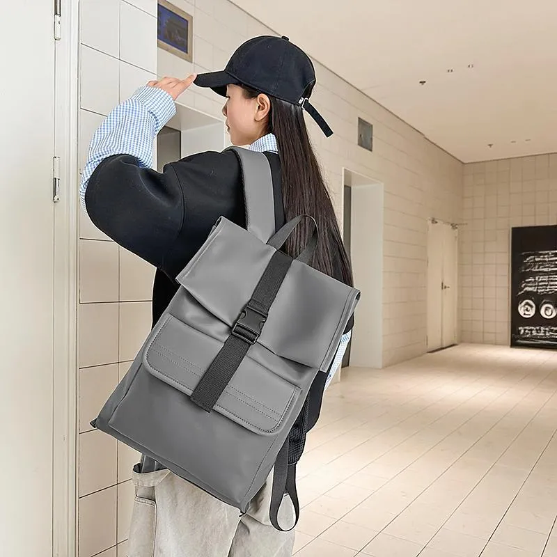 Yalu Nylon Backpack Unisex Black/Gray-7