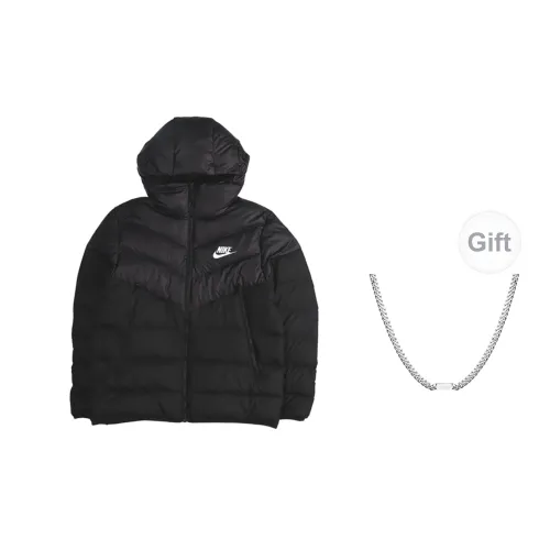 Nike Down Jackets Unisex Black Includes Necklaces