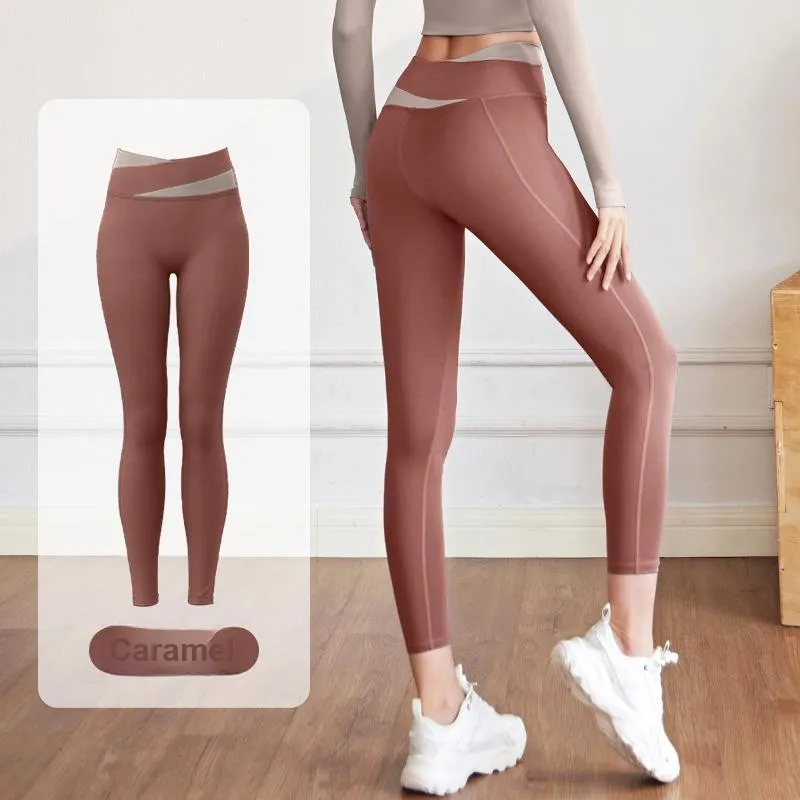 Canle Yoga Set Quick Dry High-Rise Butt-Lifting Fitness Set Women's Running Shockproof Sports Suit-23