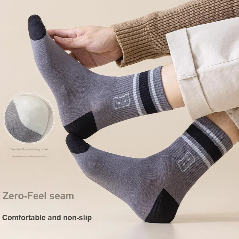Lan Miao Mid Calf Socks Men's 5 Pack-6