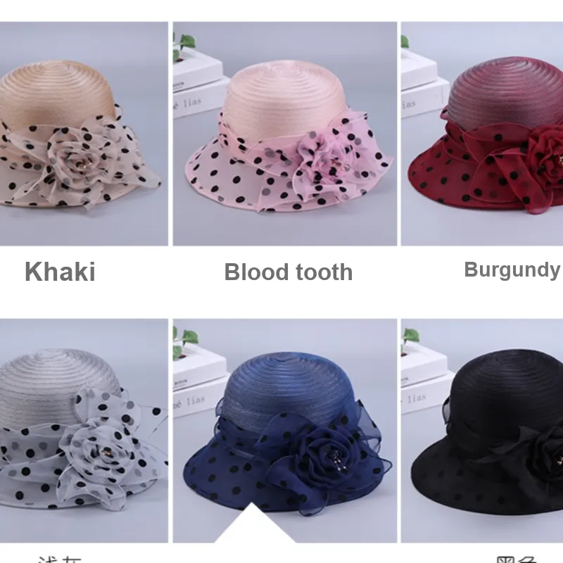 Yalu Organza Sun Protection Hats Women's-10