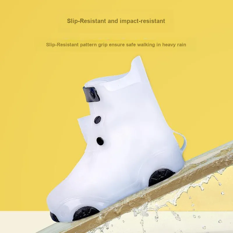 ENGMARSS Waterproof And Wear-resistant Rain Boots Unisex White-2