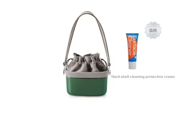 Ito PC Crossbody Bag, Shoulder Bag Small Size Women's Smoke White/Forest Green