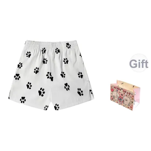 ECONICE Собака Paw Prints Шорты 100% хлопок Ткань Унисекс Пижамные штаны