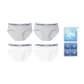 Light Heather Gray+Light Heather Gray+White+White (Box 4 Pack)