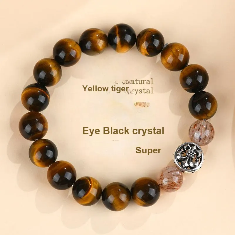 MAGICPOLE Tiger's Eye Stone Bracelets Men's-1