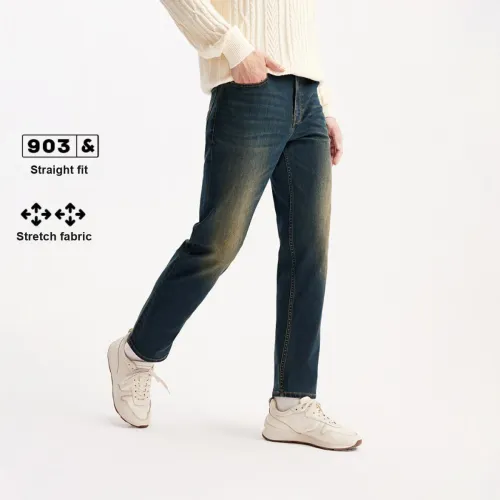 JACK JONES E39 Medium Blue Denim Men's Jeans JACK JONES E39 Средний Синий Деним Мужские Джинсы