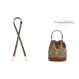 Brown Litchi Grain Adjustable 91-120cm[Bucket Bag]