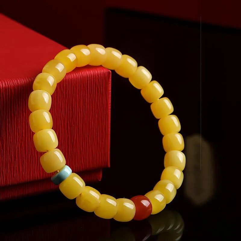 With The Heart Of The Jade Amber Bracelets Unisex-4