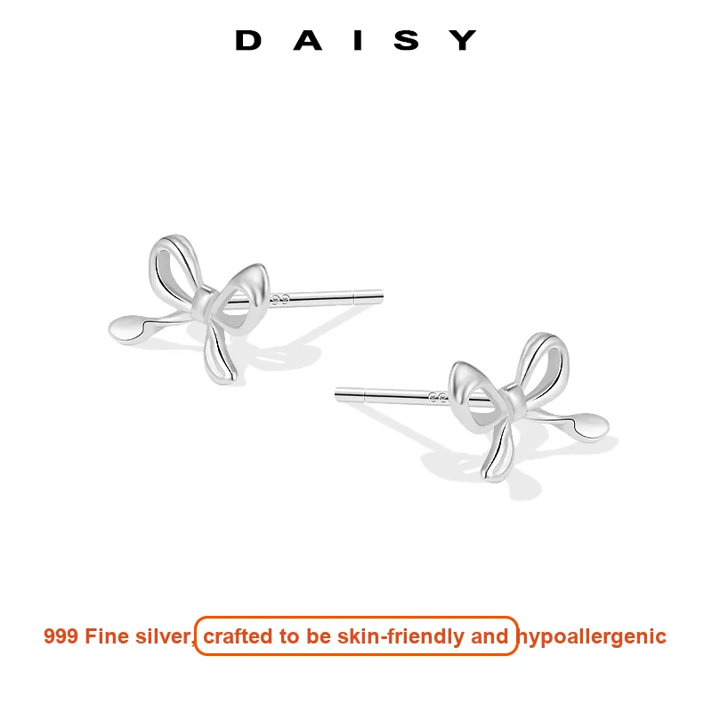 Daisy Dream 999 Fine Silver Stud Earrings Women's-2