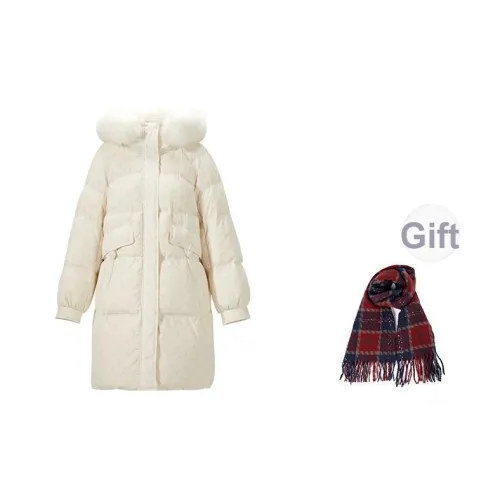 XIANGYING Пуховик Женский Бежевый