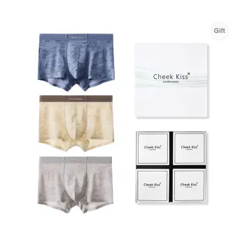 Cheekkiss Underwear Gift Box Men's Comfortable Seamless 7A Grade Antibacterial Boxer Shorts 4 Pack