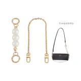 Gold-Tone (Decorative Chain 40cm+Pearl Chain 15cm)