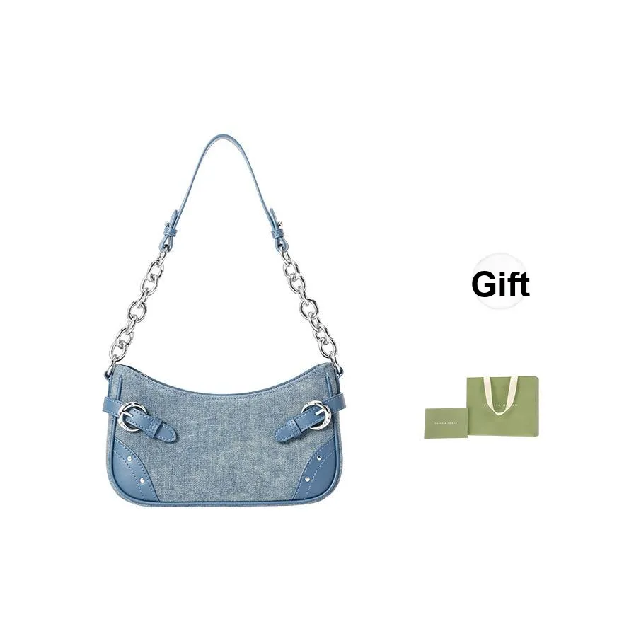 VANESSA HOGAN Сумка через плечо из коровьей кожи женская синяя