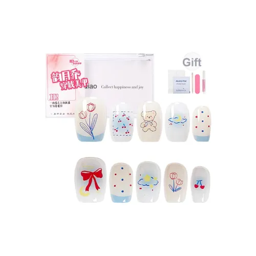 Yun Yue Joe Cartoon Cute Осветляющий Детский Вишня False Nail Короткий LADDER 15 мм