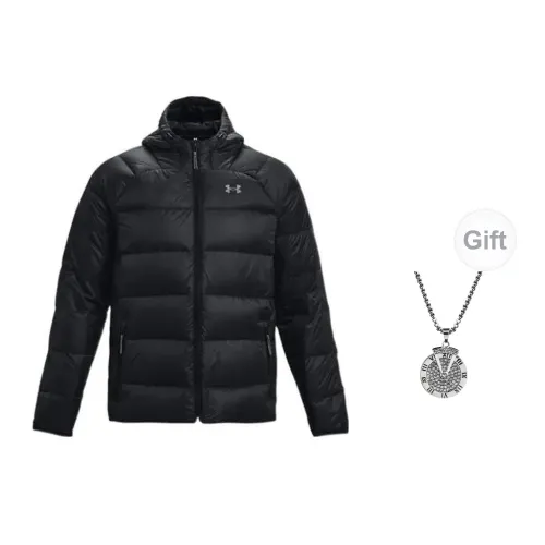 Under Armour Down Jackets Men Black With Free Necklaces