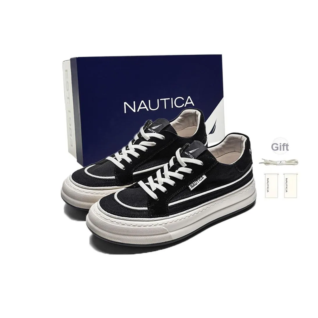 NAUTICA Revival противоскользящий устойчивый к истиранию легкий дышащий увеличивающий высоту низкий топ