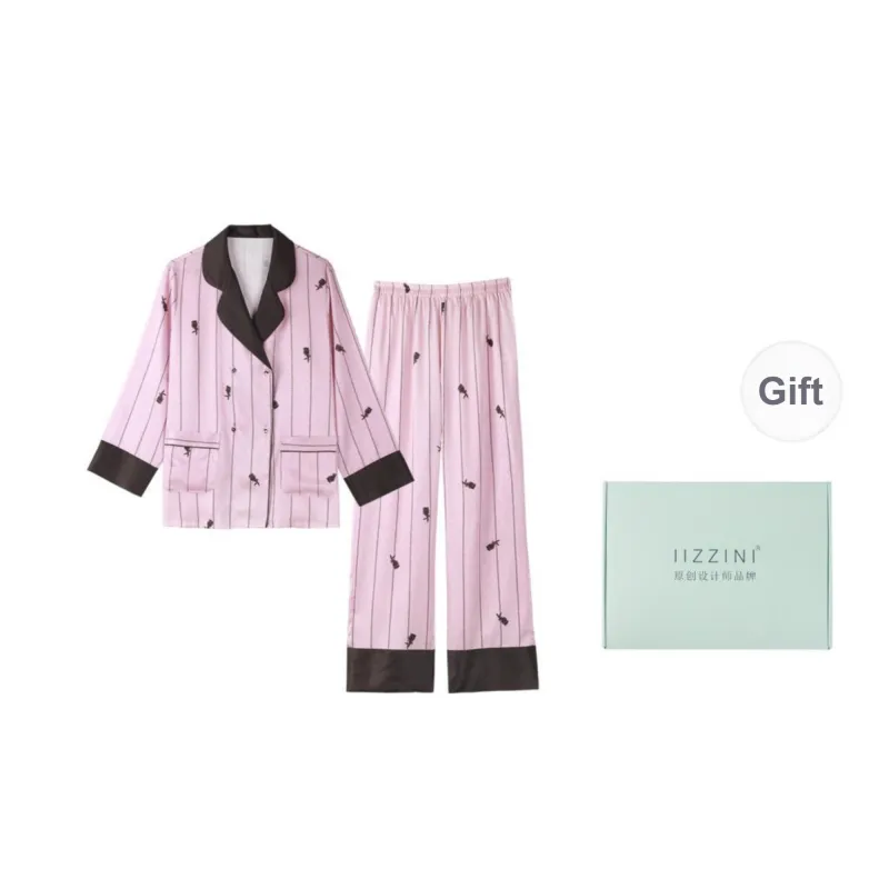 IIZZINI Scenario Pajama Set Women's Rose Red-1