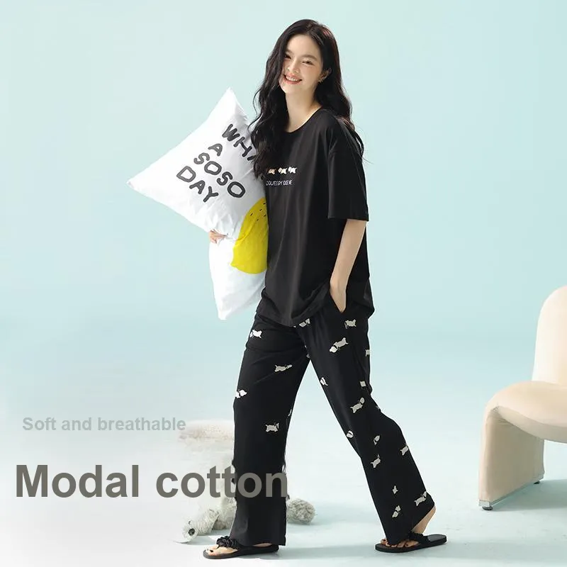 XIAFENYAN Pajama Set Women's Black-1