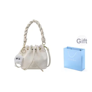 COLINS KEIRS Synthetic Leather Bag Trendy Versatile One Shoulder Handbag Regular Women's Ecru