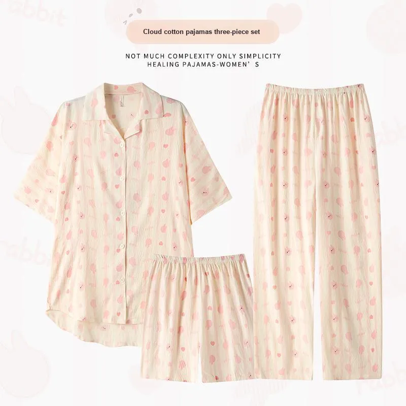 XIAFENYAN Pajama Set Women's Apricot Yellow-1