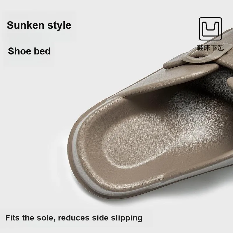 Yu Pu Summer Vintage Eva Slip Resistant Breathable Closed Toe Clogs Slip on Mules Platform Slippers Shoes-4