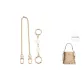 [Gold-Tone]White Four-Leaf Clover 12cm+Decorative Chain 40cm