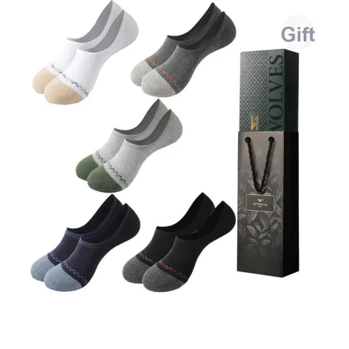 SEPTWOLVES No Show Носки Мужские 5 пар Набор в подарочной коробке + Сумка для покупок