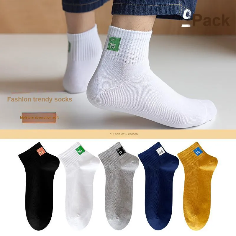 Lan Miao Mid Calf Socks Men's 5 Pack-17
