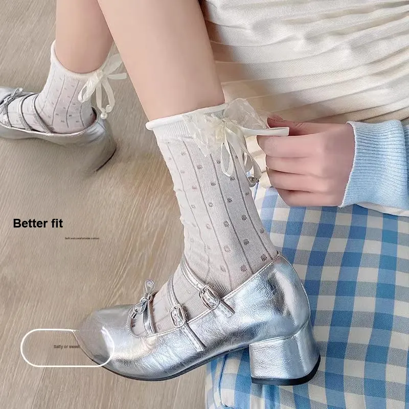 SOIE Mid Calf Socks Women's Combo Set-33