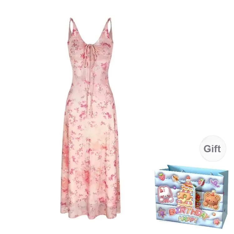 BRASS SCOUT Slip Dress Women's Pink-0