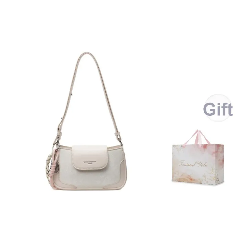 TOUTSEUL YOLO PU Shoulder Bag Regular Women's Ecru/Silver/Black/Pink-1