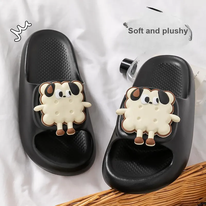 LUNNIFEIYA Platform Summer Indoor Home Cute Slip Resistant Odor Resistant Couple's Slippers-7
