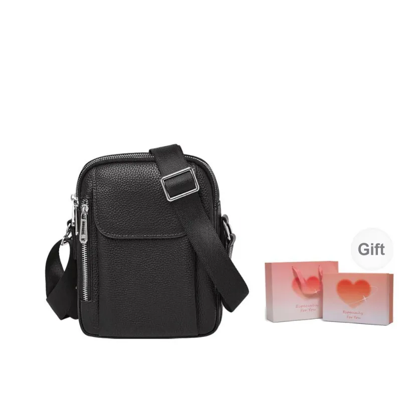 Marino Orlandi Cow Leather Crossbody Bag Shoulder Bag Regular Men's Black-7