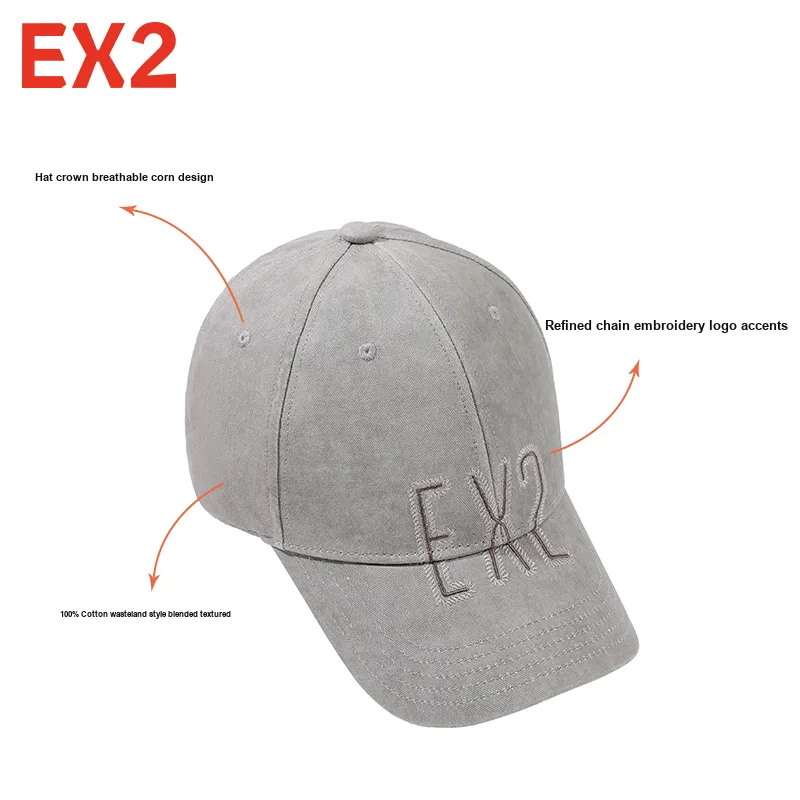 EX2 YIHAISHI Cotton Baseball Caps Unisex-2