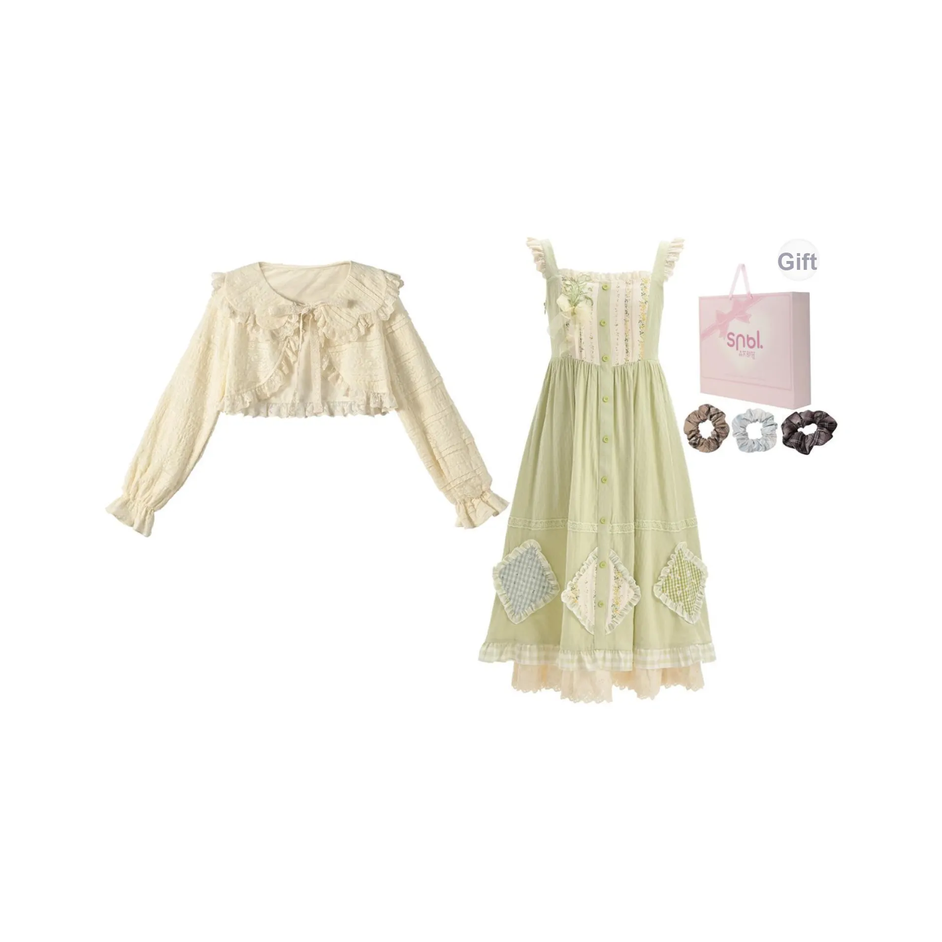 Snbl Зеленый Женские Комплекты с юбкой