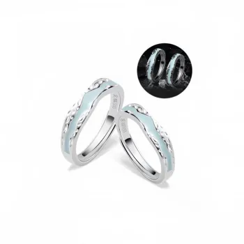 BING STUDIO Ambient Adjustable Opening Sterling Silver Rings Unisex