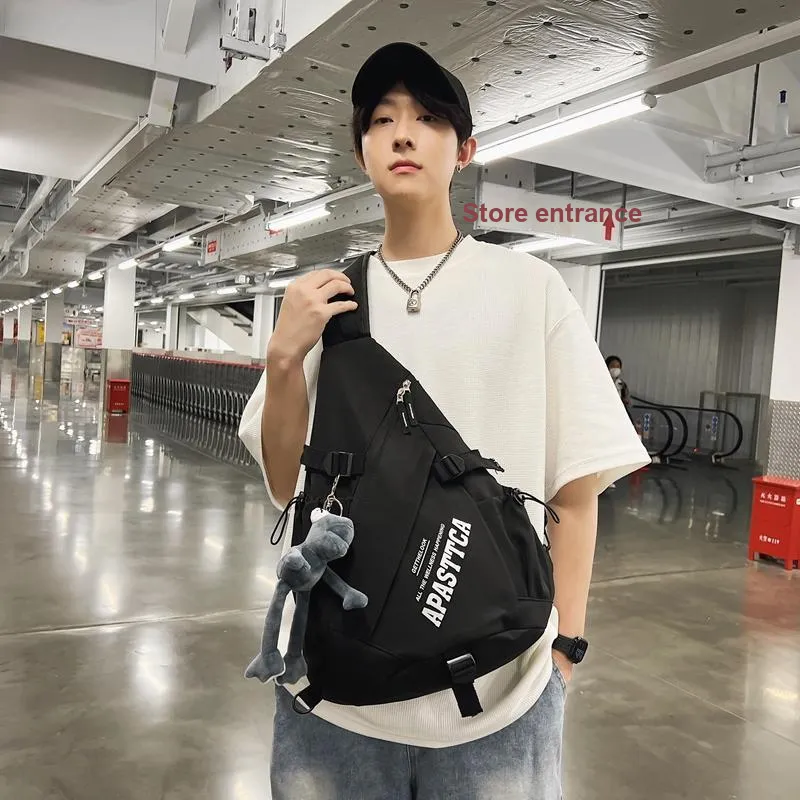 PULUWIRR Nylon Crossbody Bag Regular Unisex Black/Red/Green/Gray-16
