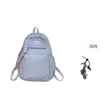 Yalu Nylon Fabric Backpack Unisex Gray/Coffee Khaki/Neon Green/Light Blue