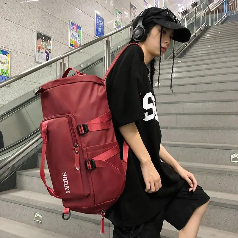 BUBM Nylon Travel Bag Unisex Black/Blue/Purple/Green/Red/Pink/Light Blue/Fuchsia-7