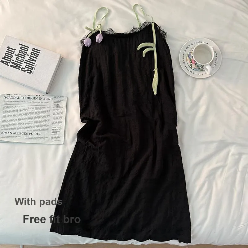 Maultiay Nightgown Summer Women's-5