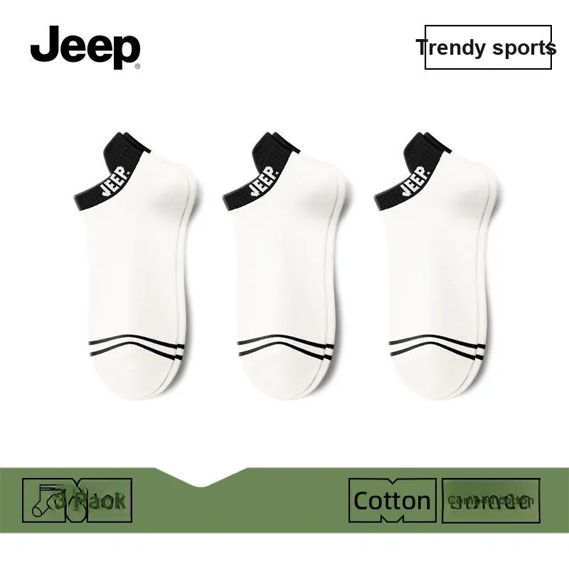 Jeep No Show Socks Unisex Multi double Loading-15