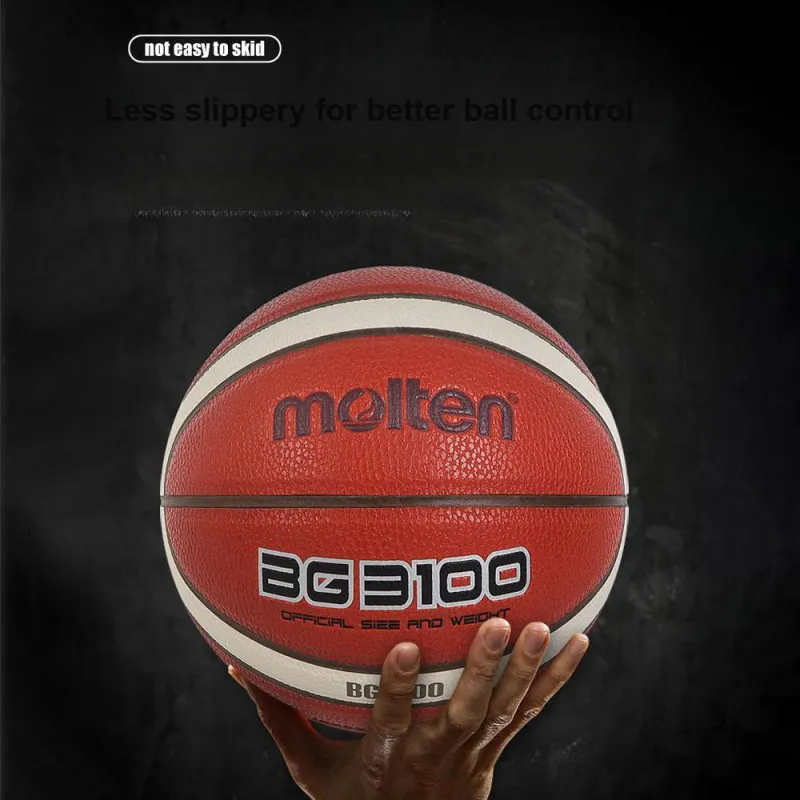 Molten PU Basketball Red Size 5 Size 6 Size 7 Training Unisex-2