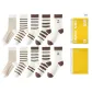 [10 Pack]2 Light Brown Strips+2 Pack Patterns+2 Pinstripe+2 Thick Stripes+2 Bears