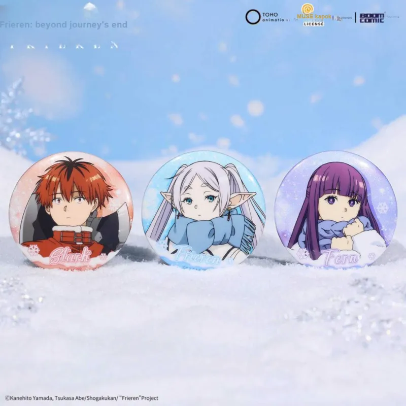 BOOM COMIC Frieren  Beyond Journey's End Winter Day Collection Badge Fierenthorak Badges-1