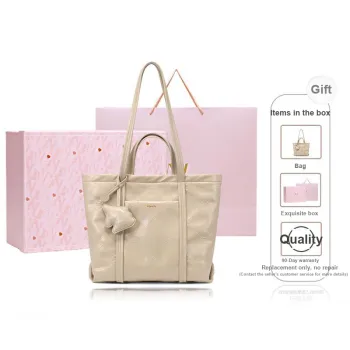 NUCELLE Artificial Leather Waxed Leather One Shoulder Commute Large Capacity Handbag Women's Multicolor