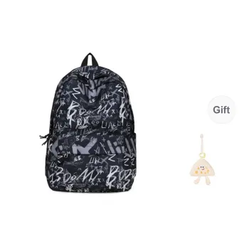 KAMLUI Oxford Backpacks Backpack Regular Unisex Black/Purple/Blue